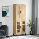 højskab 69,5x34x180 cm konstrueret træ sonoma-eg