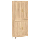 højskab 69,5x34x180 cm konstrueret træ sonoma-eg