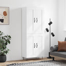 højskab 69,5x34x180 cm konstrueret træ hvid