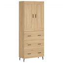 højskab 69,5x34x180 cm konstrueret træ sonoma-eg