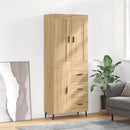 højskab 69,5x34x180 cm konstrueret træ sonoma-eg