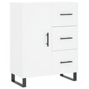 højskab 69,5x34x180 cm konstrueret træ hvid