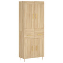 højskab 69,5x34x180 cm konstrueret træ sonoma-eg