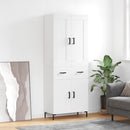 højskab 69,5x34x180 cm konstrueret træ hvid