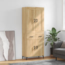 højskab 69,5x34x180 cm konstrueret træ sonoma-eg