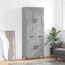 højskab 69,5x34x180 cm konstrueret træ betongrå