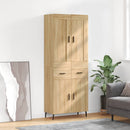 højskab 69,5x34x180 cm konstrueret træ sonoma-eg