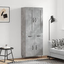 højskab 69,5x34x180 cm konstrueret træ betongrå