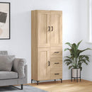 højskab 69,5x34x180 cm konstrueret træ sonoma-eg