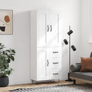 højskab 69,5x34x180 cm konstrueret træ hvid