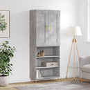 højskab 69,5x34x180 cm konstrueret træ betongrå