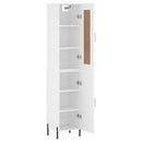 skab 34,5x34x180 cm konstrueret træ hvid