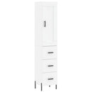 skab 34,5x34x180 cm konstrueret træ hvid
