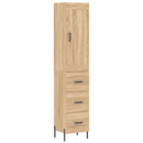 skab 34,5x34x180 cm konstrueret træ sonoma-eg