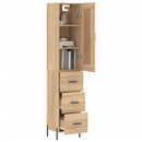 skab 34,5x34x180 cm konstrueret træ sonoma-eg