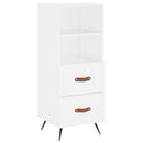 skab 34,5x34x180 cm konstrueret træ hvid