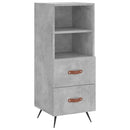 skab 34,5x34x180 cm konstrueret træ betongrå