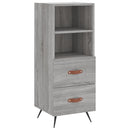 højskab 34,5x34x180 cm konstrueret træ grå sonoma-eg