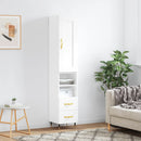 skab 34,5x34x180 cm konstrueret træ hvid