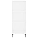 skab 34,5x34x180 cm konstrueret træ hvid