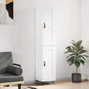 skab 34,5x34x180 cm konstrueret træ hvid højglans