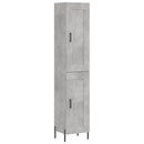skab 34,5x34x180 cm konstrueret træ betongrå