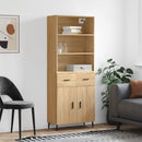 højskab 69,5x34x180 cm konstrueret træ sonoma-eg