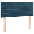 kontinentalseng med madras 90x200 cm fløjl mørkeblå