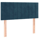 kontinentalseng med madras 90x190 cm fløjl mørkeblå