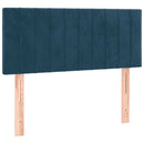 kontinentalseng med madras 90x200 cm fløjl mørkeblå