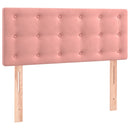 kontinentalseng med madras 90x190 cm fløjl pink