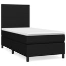 kontinentalseng med madras 80x200 cm stof sort
