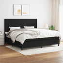 kontinentalseng med madras 200x200 cm stof sort