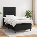 kontinentalseng med madras 80x200 cm stof sort