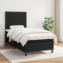 kontinentalseng med madras 90x190 cm stof sort