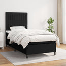 kontinentalseng med madras 100x200 cm stof sort