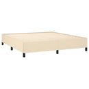 kontinentalseng med madras 180x200 cm stof cremefarvet
