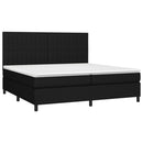 kontinentalseng med madras 200x200 cm stof sort