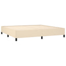 kontinentalseng med madras 200x200 cm stof cremefarvet