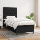 kontinentalseng med madras 100x200 cm stof sort