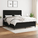 kontinentalseng med madras 180x200 cm stof sort