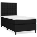kontinentalseng med madras 80x200 cm stof sort