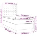 kontinentalseng med madras 100x200 cm stof sort