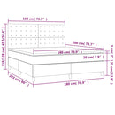 kontinentalseng med madras 180x200 cm stof sort