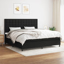 kontinentalseng med madras 200x200 cm stof sort