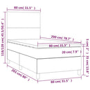 kontinentalseng med madras 80x200 cm stof cremefarvet