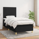 kontinentalseng med madras 90x190 cm stof sort