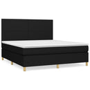 kontinentalseng med madras 160x200 cm stof sort