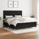 kontinentalseng med madras 160x200 cm stof sort