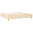 kontinentalseng med madras 200x200 cm stof cremefarvet